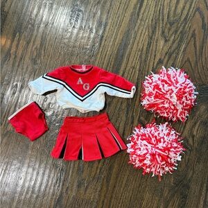 Cheerleader outfit for American Girl size dolls